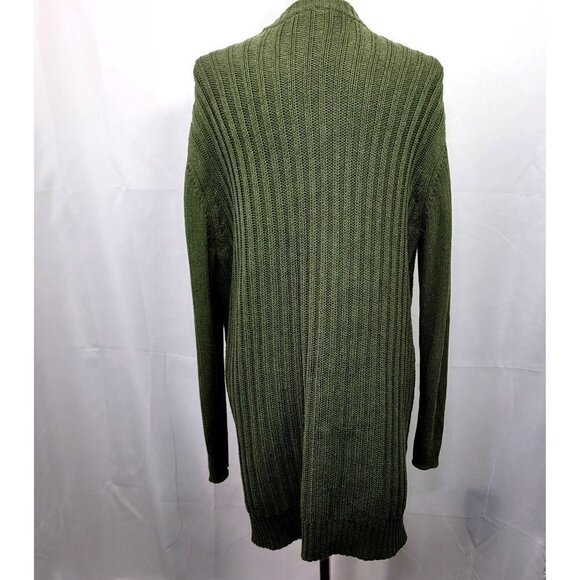 CABI Aerial Button Front Chunky Knit Cardigan Green S #3536 Nearly NEW - Picture 3 of 4